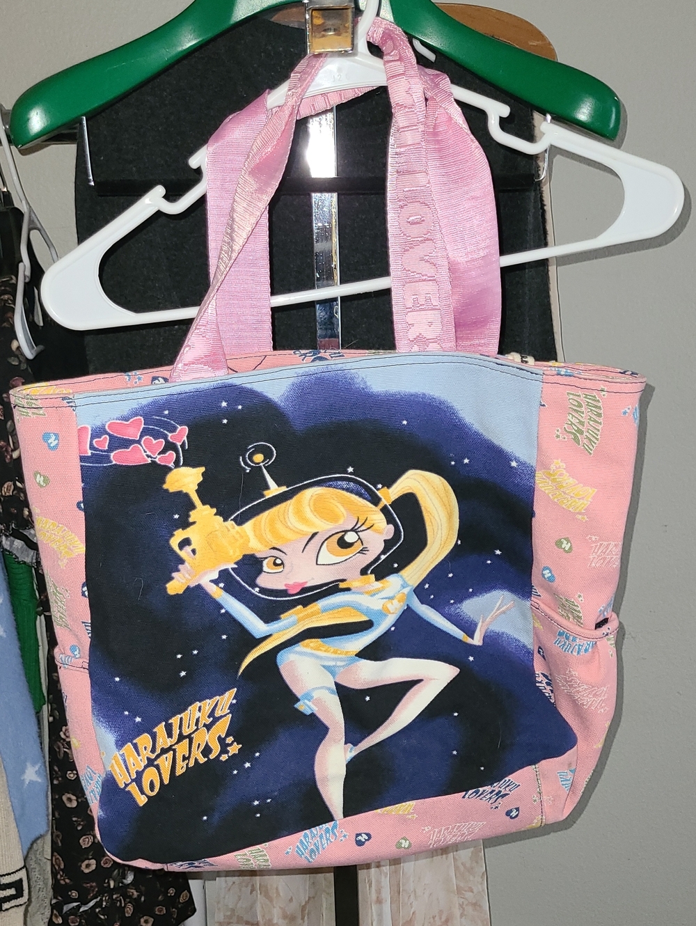 Harajuku Lovers Pink Space Girl Graphic Tote